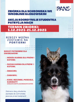 plakat - zbiórka dla schroniska