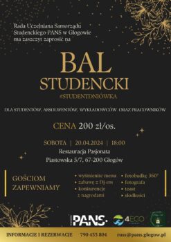 Bal studencki - plakat