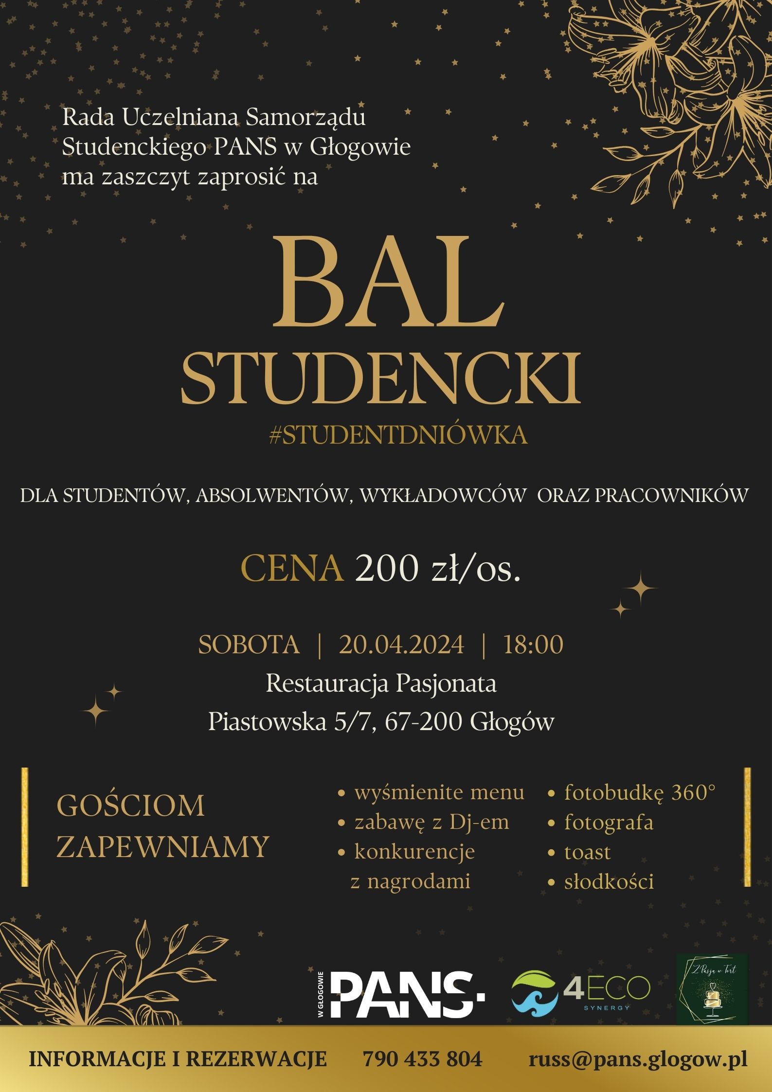 Bal studencki - plakat